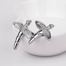 Load image into Gallery viewer, Silver Bird Cufflinks Cufflinks JayKirbyTies 