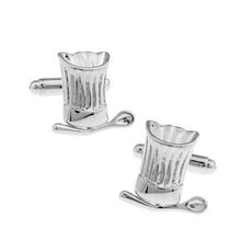 Load image into Gallery viewer, Silver Chef&#39;s Hat &amp; Spoon Cufflinks Cufflinks JayKirbyTies 
