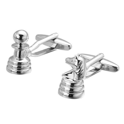 Silver Chess Piece Cufflinks Cufflinks JayKirbyTies 