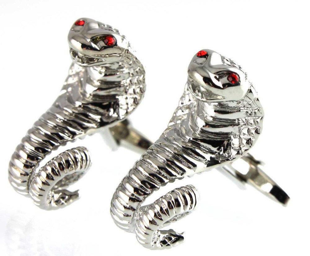 Silver Cobra Cufflinks Cufflinks JayKirbyTies 