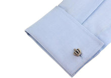 Load image into Gallery viewer, Silver Crystal Crown Cufflinks Cufflinks JayKirbyTies 