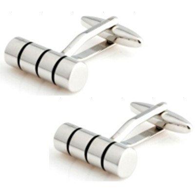 Silver Cylinder Cufflinks Cufflinks JayKirbyTies 