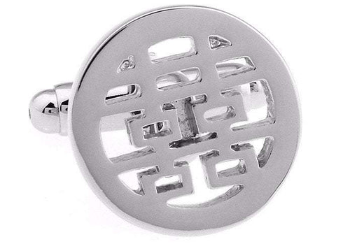 Silver Double Happiness Cufflinks Cufflinks JayKirbyTies 