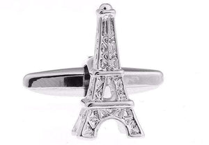 Silver Eiffel Tower Cufflinks Cufflinks JayKirbyTies 