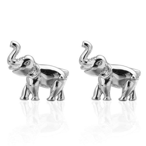 Silver Elephant Cufflinks Cufflinks JayKirbyTies 