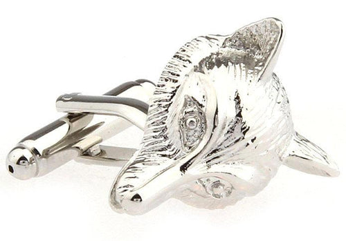 Silver Fox Head Cufflinks Cufflinks JayKirbyTies 