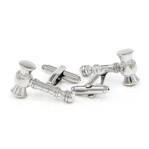 Silver Gavel Cufflinks Cufflinks JayKirbyTies 