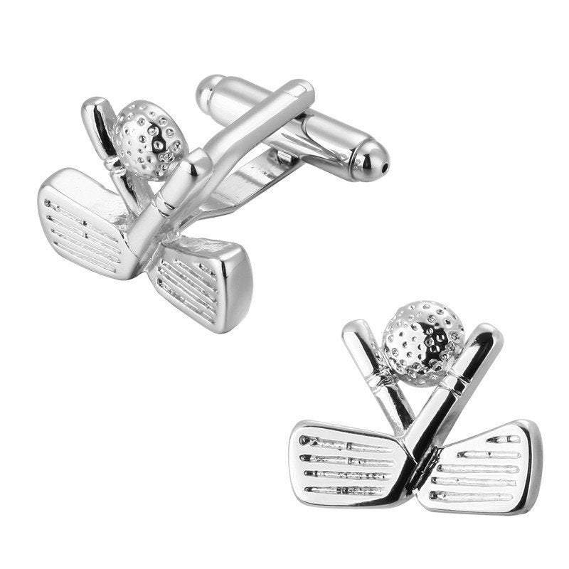 Silver Golf Club Cufflinks Cufflinks JayKirbyTies 