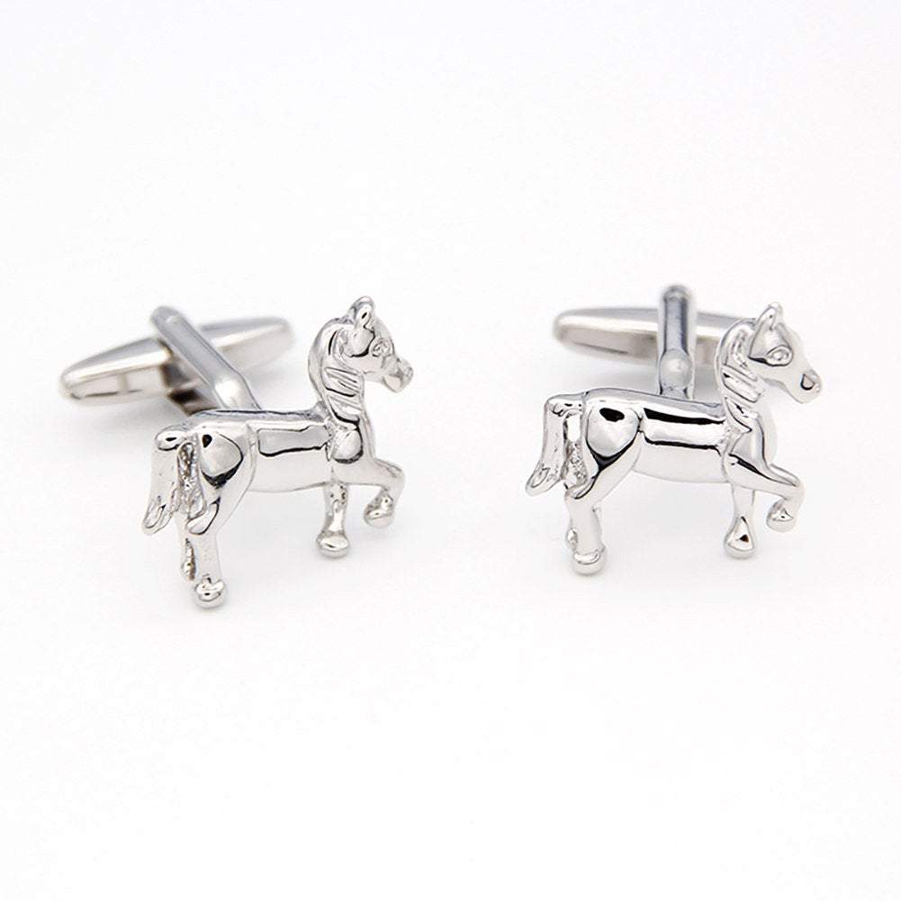 Silver Horse Cufflinks Cufflinks JayKirbyTies 