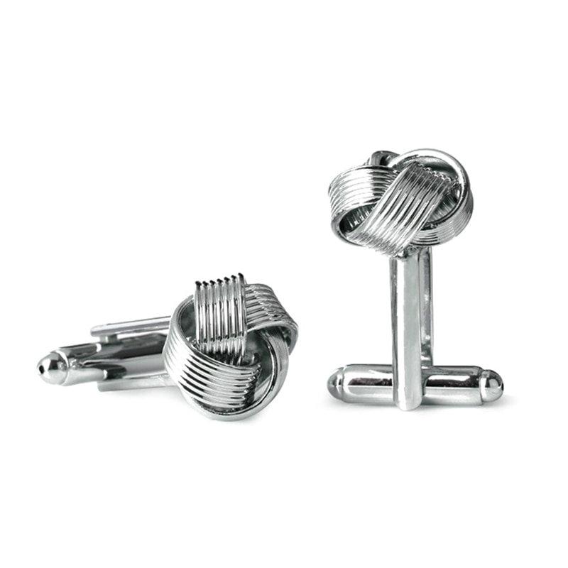 Silver Knot Cufflinks Cufflinks JayKirbyTies 