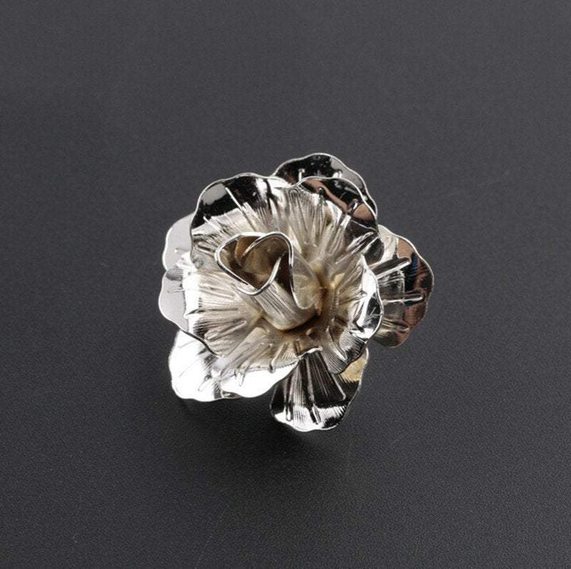 Silver Lapel Flower Lapel Flowers JayKirbyTies 