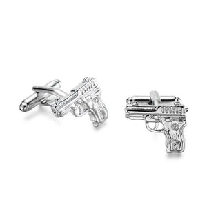 Silver Luger Pistol Cufflinks Cufflinks JayKirbyTies 