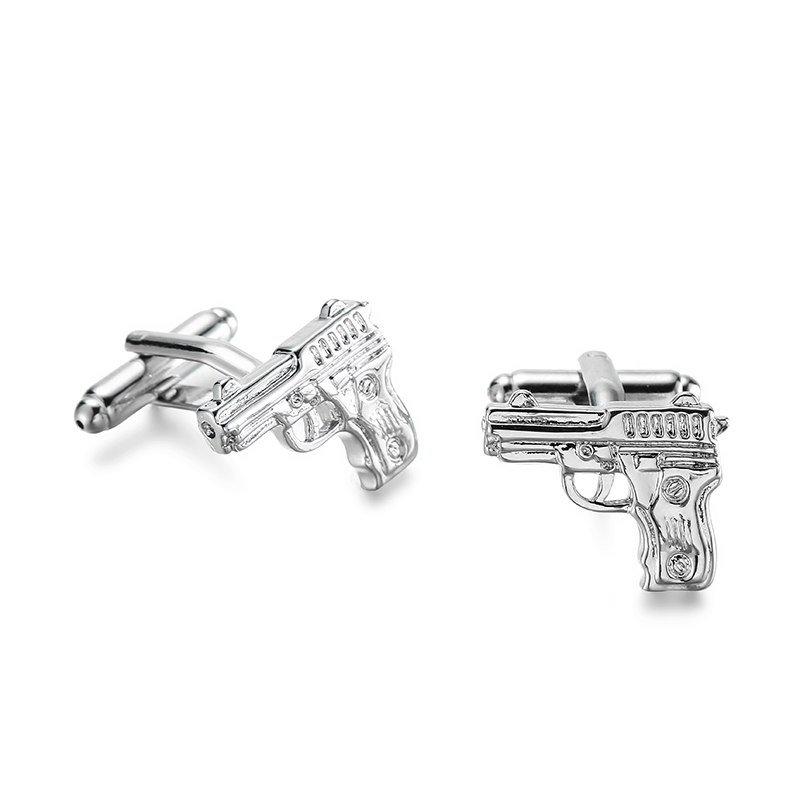 Silver Luger Pistol Cufflinks Cufflinks JayKirbyTies 