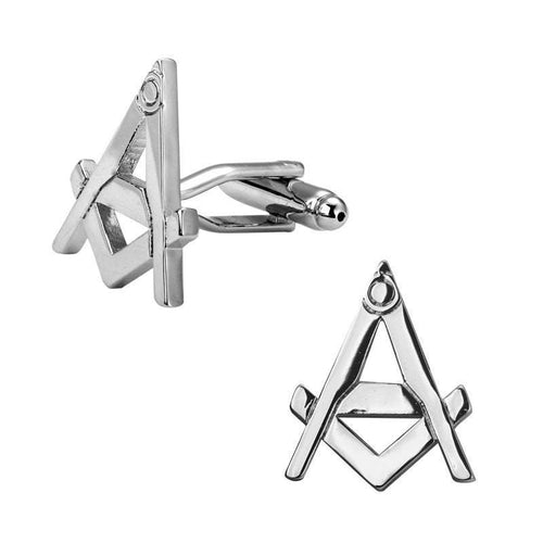 Silver Masonic Cufflinks Cufflinks JayKirbyTies 
