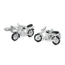 Load image into Gallery viewer, Silver Motorcycle Cufflinks Australia