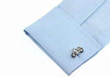 Load image into Gallery viewer, Silver Motorcycle Cufflinks Cufflinks JayKirbyTies 