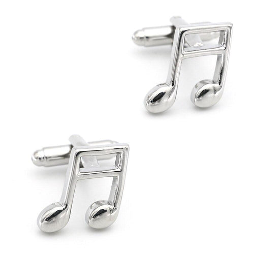 Silver Music Note Cufflinks Cufflinks JayKirbyTies 