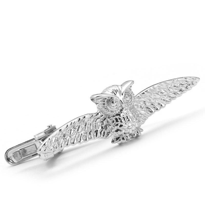 Silver Owl Tie Clip Tie Clips JayKirbyTies 