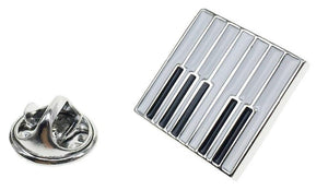 Silver Piano Lapel Pin Enamel Lapel Pins JayKirbyTies 