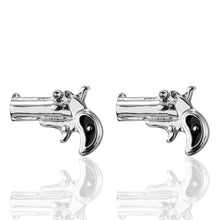 Load image into Gallery viewer, Silver Pistol Cufflinks Cufflinks JayKirbyTies 