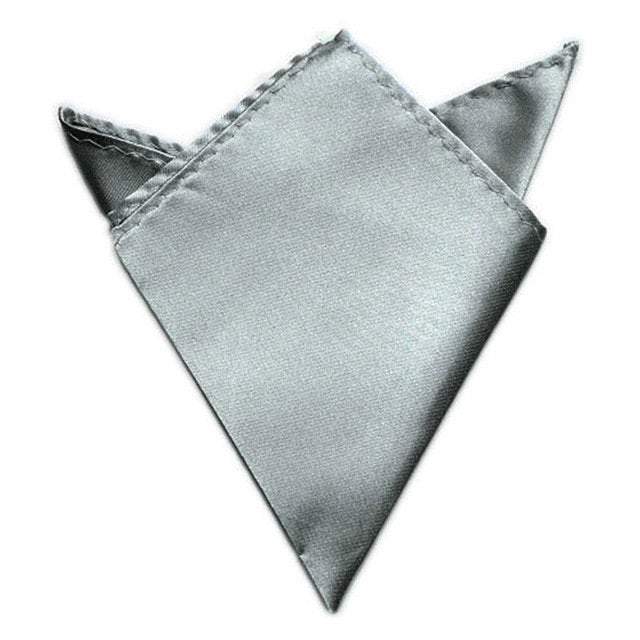 Silver Pocket Square Pocket Squares JayKirbyTies 