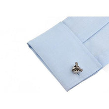 Load image into Gallery viewer, Silver Propeller Cufflinks Cufflinks JayKirbyTies 