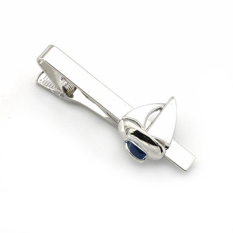 Silver Sailboat Tie Clip Tie Clips JayKirbyTies 