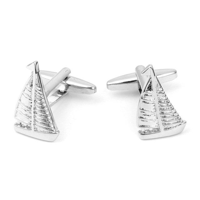 Silver Sailboat Yacht Cufflinks Cufflinks JayKirbyTies 