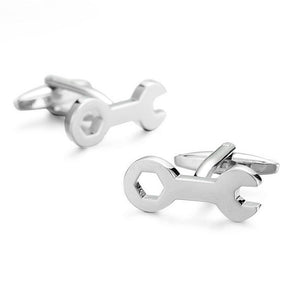 Silver Spanner Cufflinks Cufflinks JayKirbyTies 