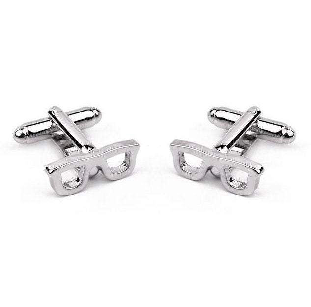 Silver Spectacles Cufflinks Cufflinks JayKirbyTies 