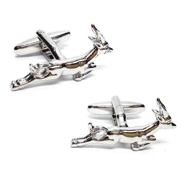 Silver Springboks Cufflinks Cufflinks JayKirbyTies 