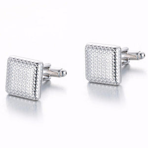 Silver Square Mesh Cufflinks Cufflinks JayKirbyTies 