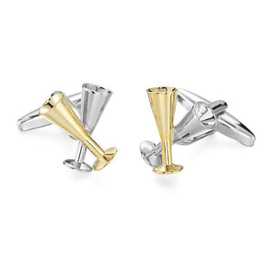 Silver/Gold Champagne Flute Cufflinks Cufflinks JayKirbyTies 