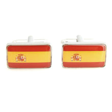Load image into Gallery viewer, Spanish Flag Cufflinks Cufflinks JayKirbyTies 