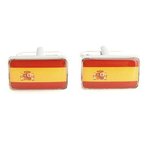 Spanish Flag Cufflinks Cufflinks JayKirbyTies 