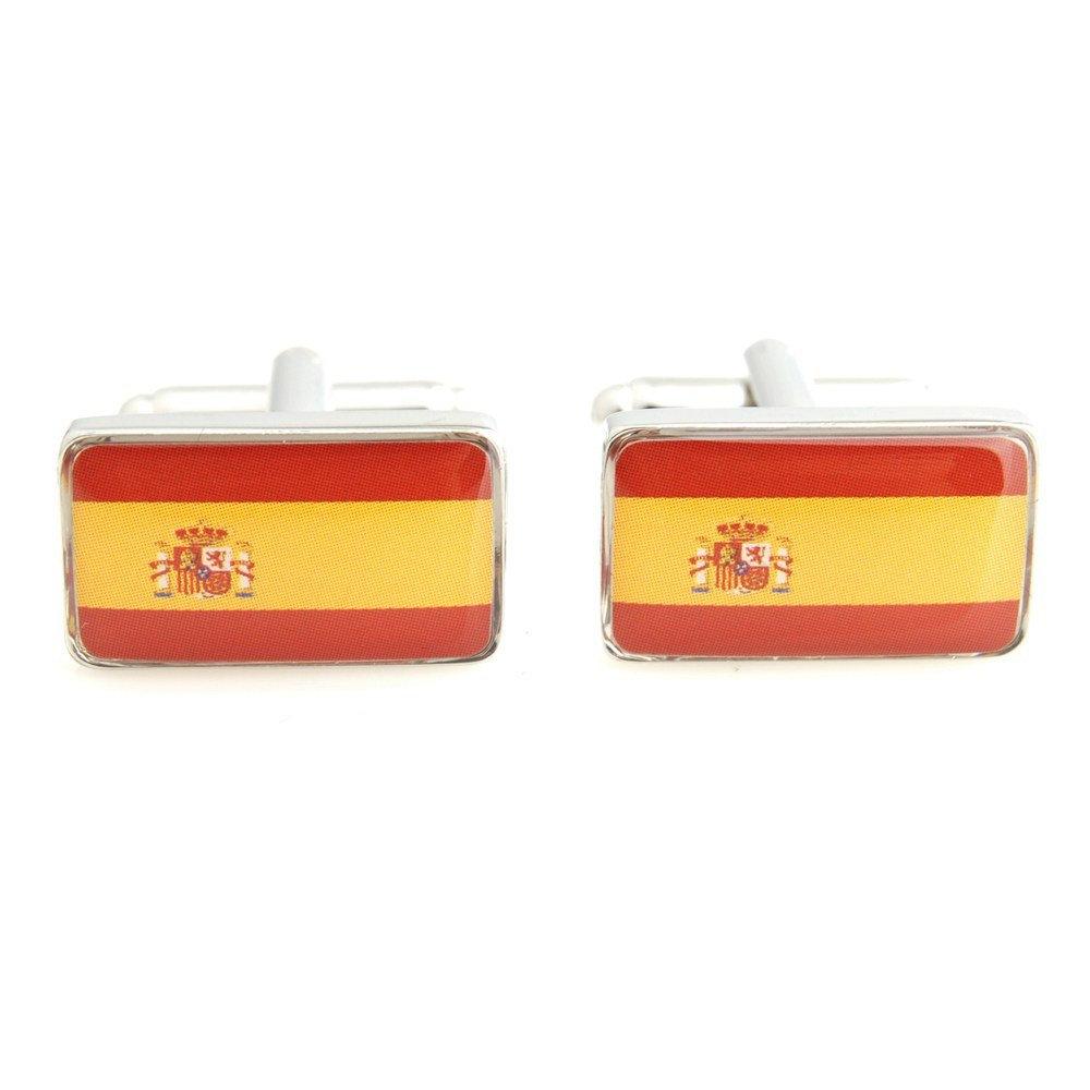 Spanish Flag Cufflinks Cufflinks JayKirbyTies 