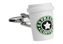 Load image into Gallery viewer, Starbucks Inspired Coffee Cufflinks Cufflinks JayKirbyTies 