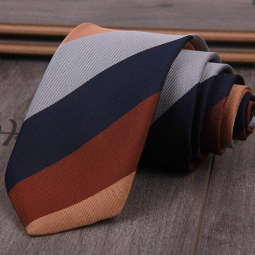 Striped Multicolor Skinny Tie Neckties JayKirbyTies 