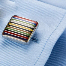 Load image into Gallery viewer, Striped Rainbow Cufflinks Cufflinks JayKirbyTies 