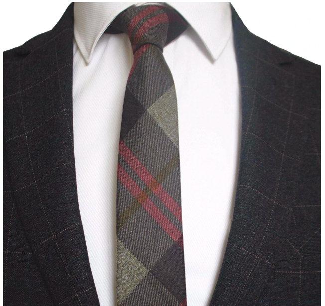 Striped Tartan Wool Tie Australia