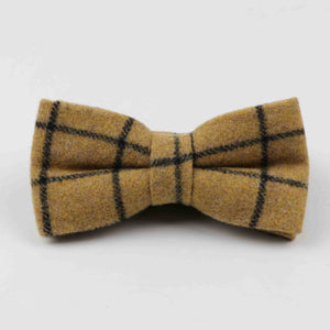 Striped Wool Camel Bow Tie Australia