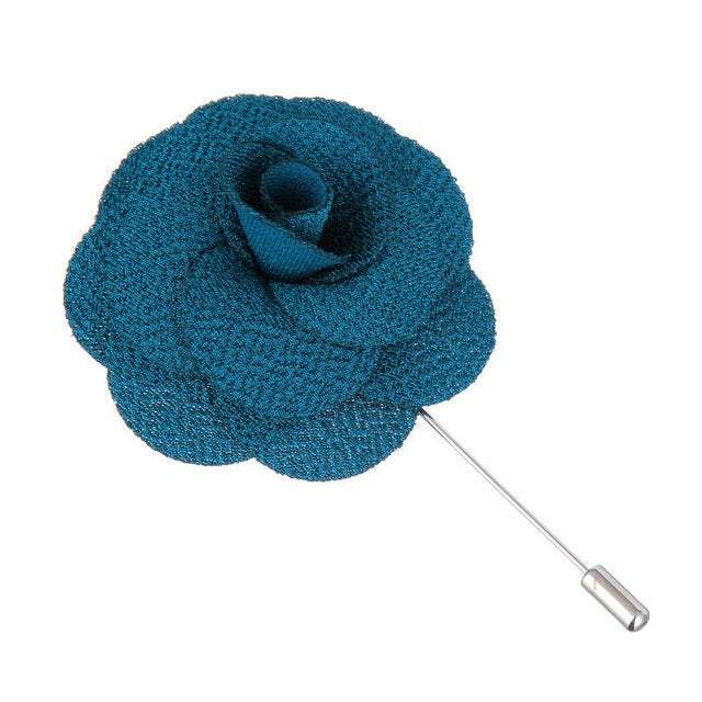 Teal Lapel Flower Lapel Flowers JayKirbyTies 