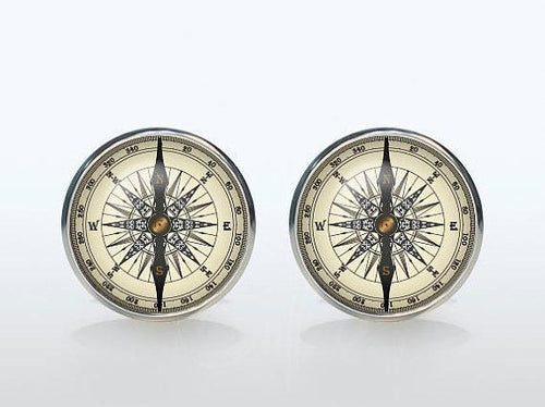 Vintage Compass Cufflinks Cufflinks JayKirbyTies 
