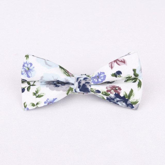 White Floral Bow Tie Australia