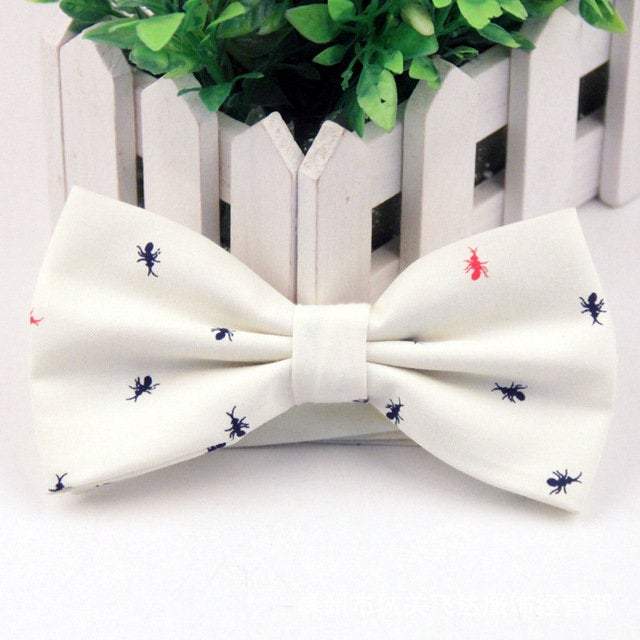 White Insect Bow Tie Australia