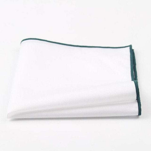 White/Green Pocket Square Pocket Squares JayKirbyTies 