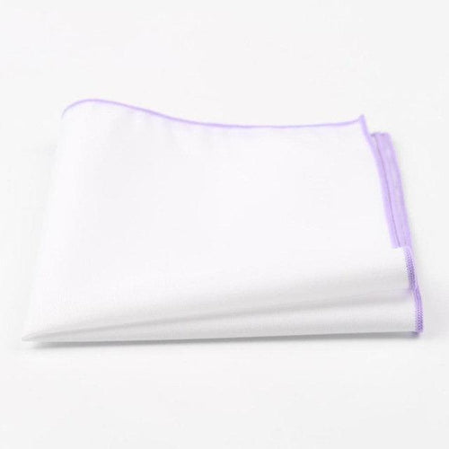 White/Purple Pocket Square Pocket Squares JayKirbyTies 