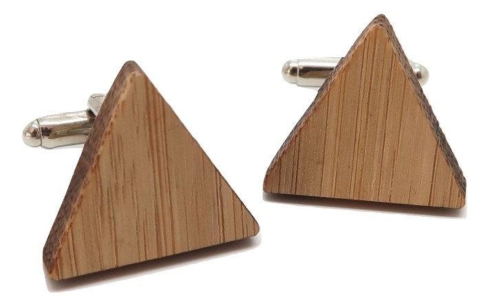 Wood Triangle Cufflinks Cufflinks JayKirbyTies 