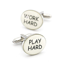 Load image into Gallery viewer, Work Hard Play Hard Cufflinks Cufflinks JayKirbyTies 